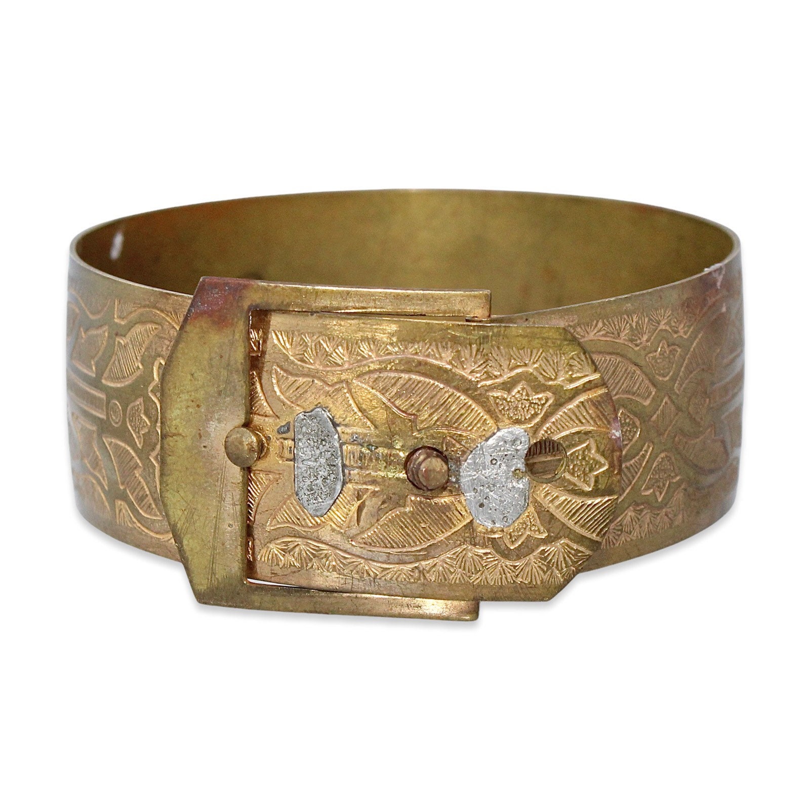 Antique brass bracelet best sale