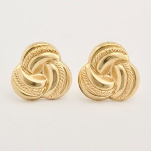 Vintage 14K Gold Love Knot Stud Earrings