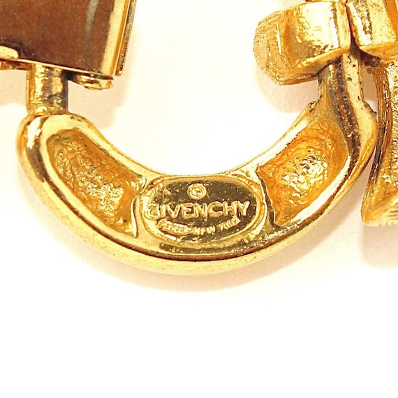 Vintage Givenchy Collar Necklace, Gold Tone Chunk… - image 6