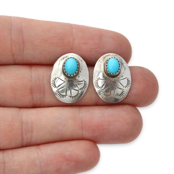Vintage Native American Turquoise Sterling Silver… - image 3