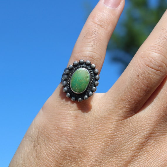 Vintage Fred Harvey Era Turquoise Sterling Silver… - image 6