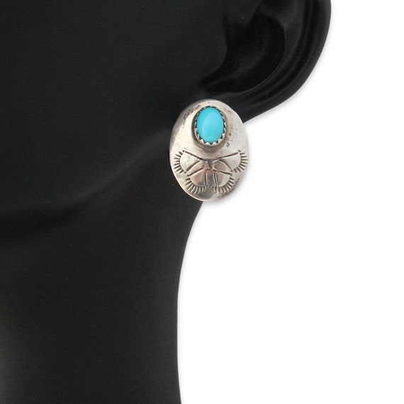 Vintage Native American Turquoise Sterling Silver… - image 4