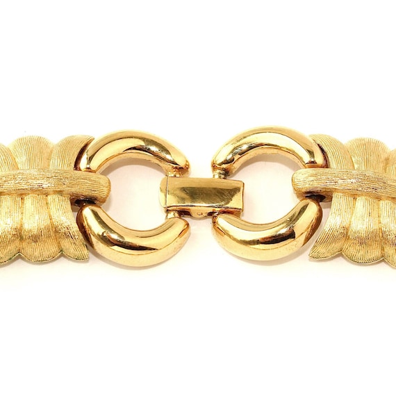 Vintage Givenchy Collar Necklace, Gold Tone Chunk… - image 5