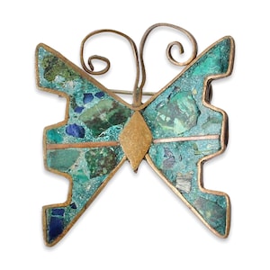 Azurite Brooch - Etsy