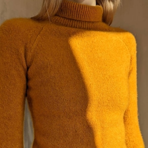 y2k vintage ETRO mustard knit sweater. turtleneck jumper xs