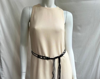 vintage 90s VERSACE basic beige tank dress