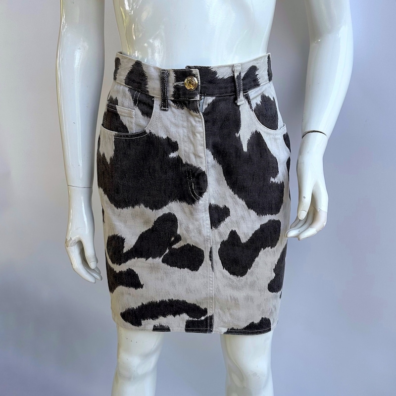 Cow Print Women's Skirt