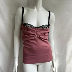 y2k vintage DOLCE GABBANA dusty rose corset. ruched bustier