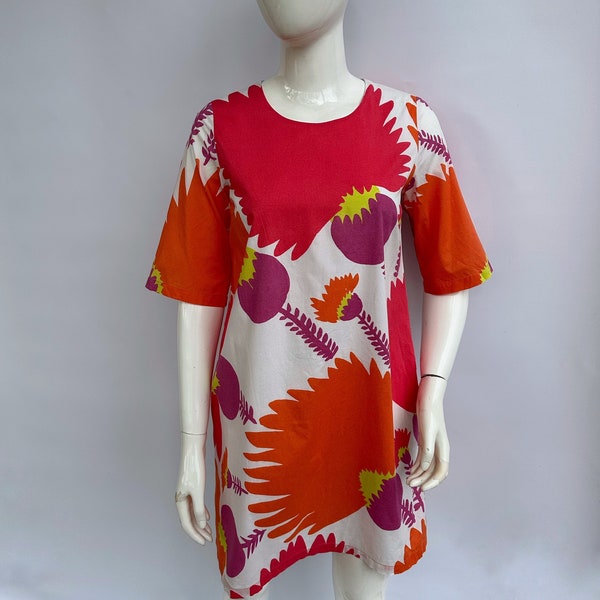 MARIMEKKO abstract floral cotton dress