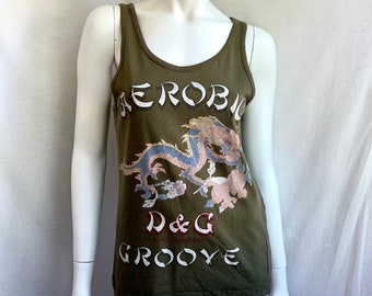Y2k Vintage DOLCE GABBANA Tank Top. D&G Logo Print Top - Etsy