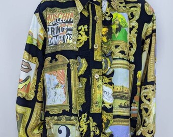Vintage 90s MOSCHINO Art Blouse. Picture Pablo Picasso, Keith