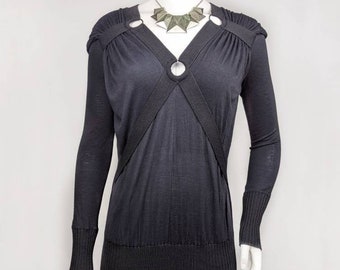 Vintage 90s JEAN PAUL GAULTIER Maxi Dress | Bondage Strap Party Dress | Goth dress