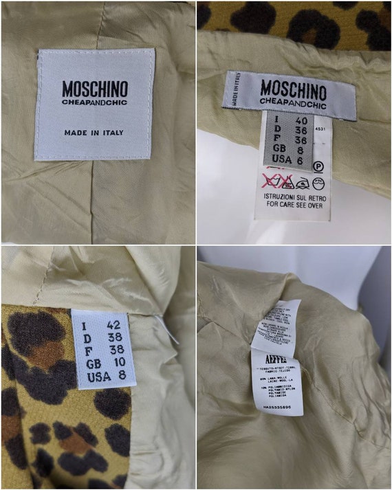 y2k vintage MOSCHINO leopard set. wool skirt and … - image 8