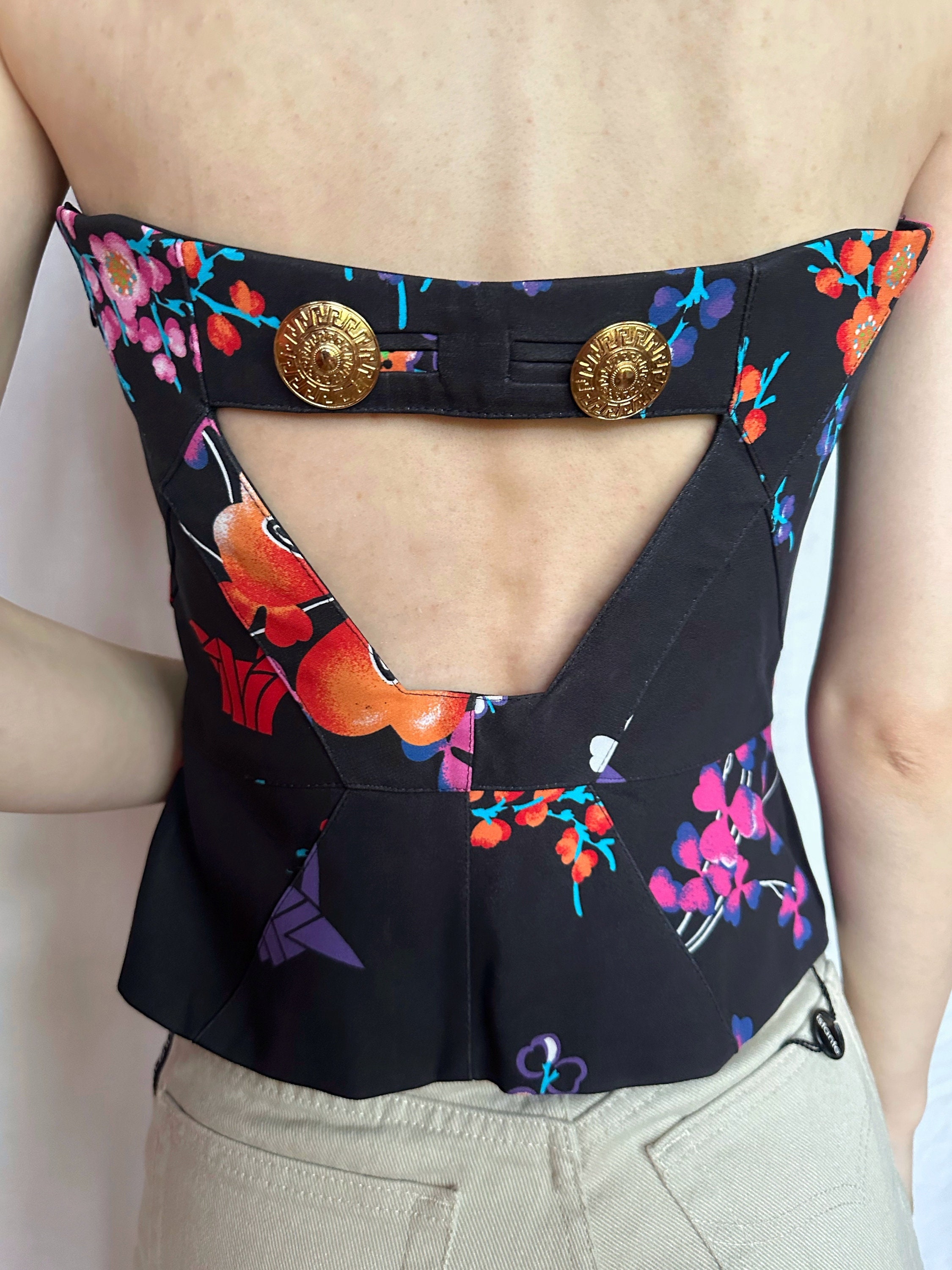 FLORAL QUILTED SILK BUSTIER レディースFloral Quilted Silk Bustier Mame Kurogouchi Floral Quilted Bustier
