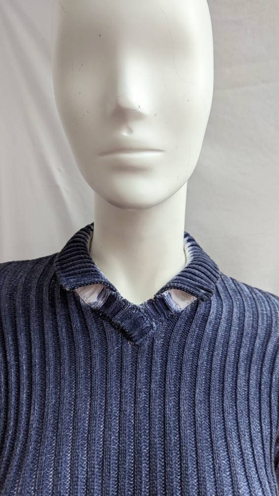 Y2k Vintage DOLCE GABBANA Ribbed Sweater. Tie Dye Knitting