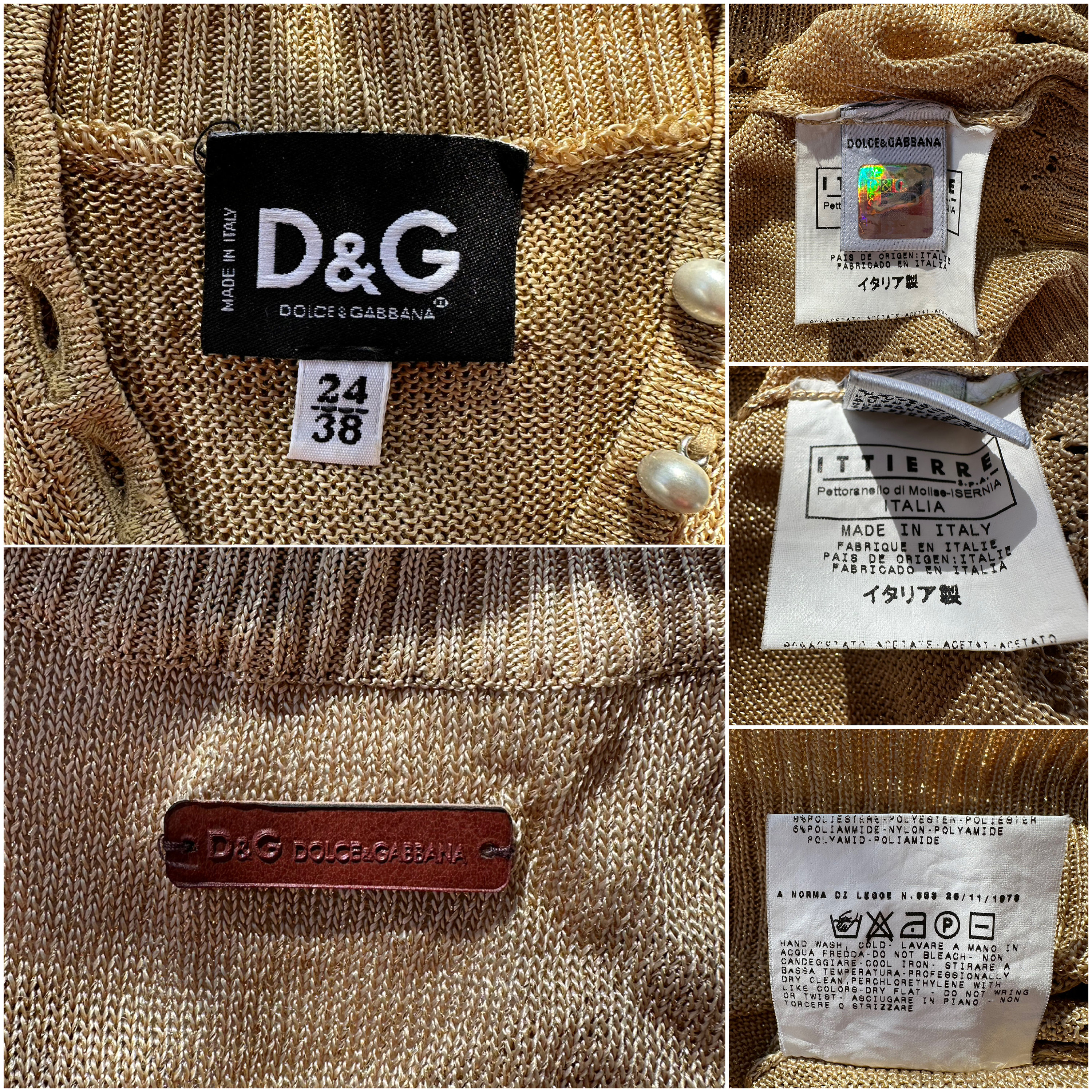 Y2k Vintage Dolce Gabbana Sparkly Gold Knit Top - Etsy Y2k Vintage Dolce Gabbana Sparkly Gold Knit Top - Etsy