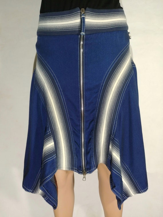 vintage 90s JEAN PAUL GAULTIER asymmetrical denim… - image 2