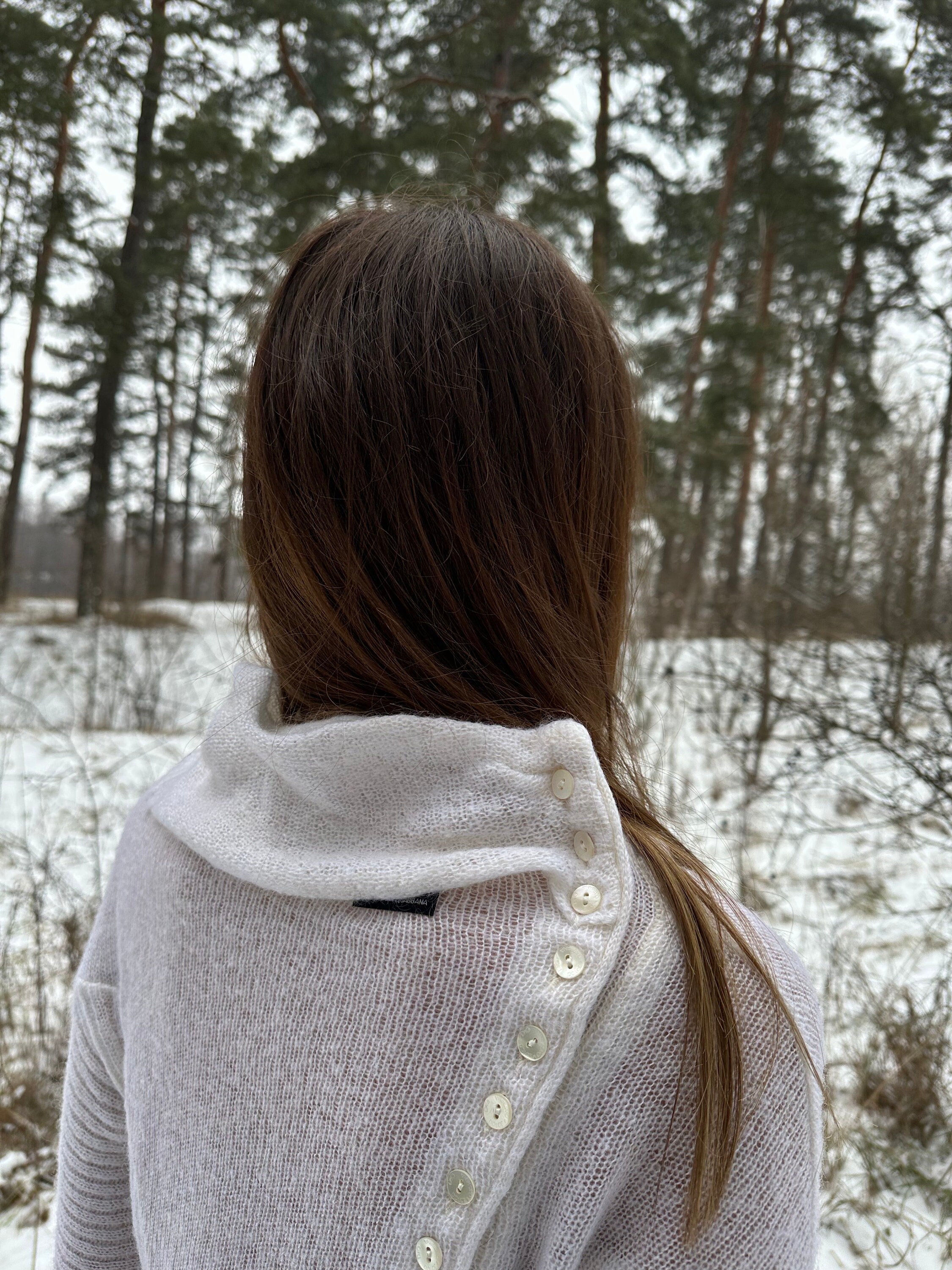 Y2k Vintage Dolce Gabbana White Knitted Top, Turtleneck Mohair