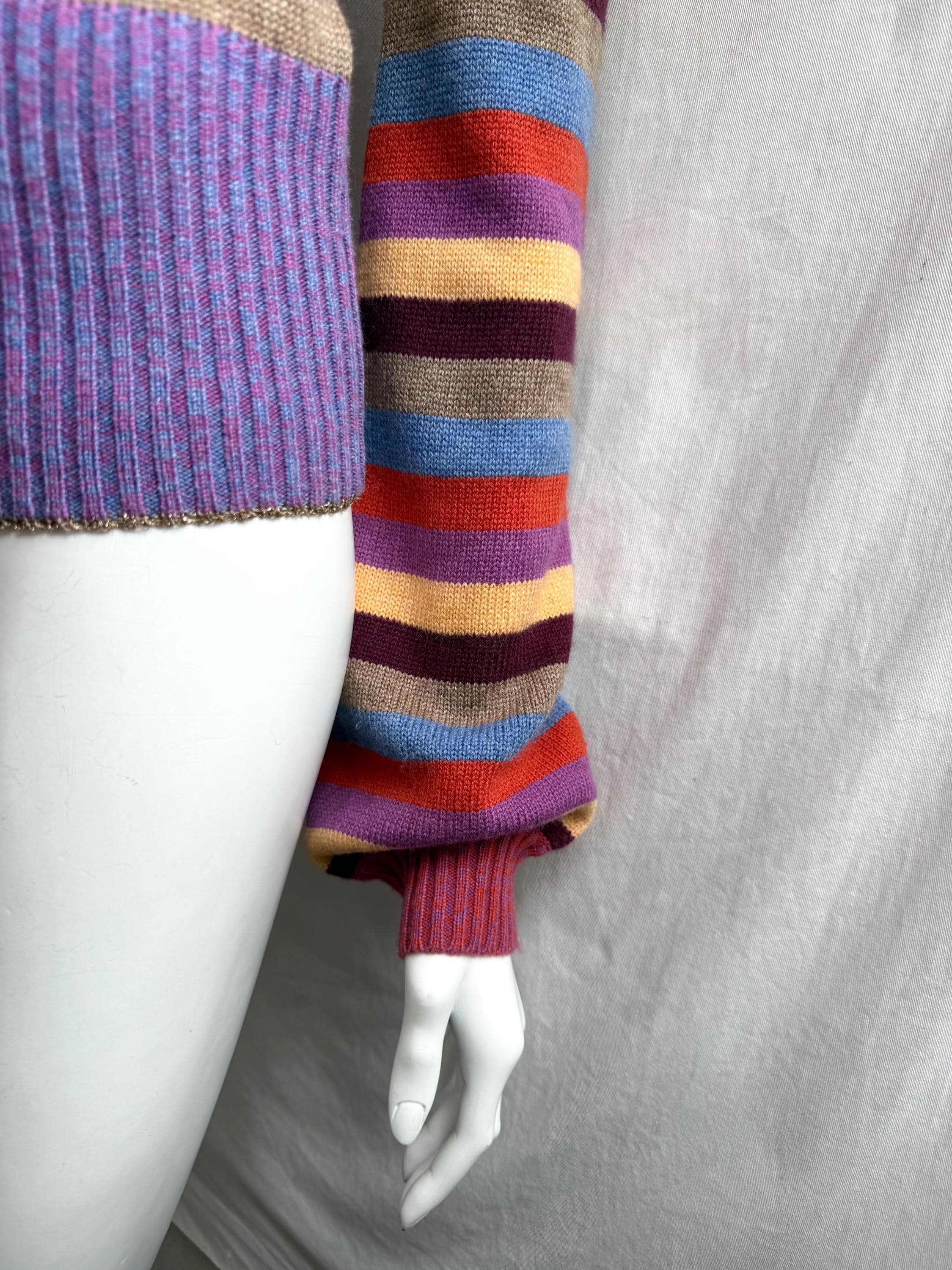 Y2k Vintage Dolce Gabbana Striped Sweater, D&G Knit Multicolor off