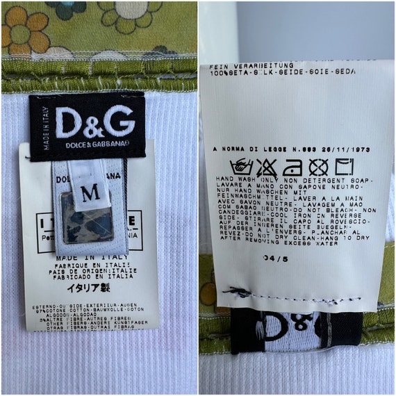 Y2k Vintage Dolce Gabbana White Ribbed Top, Floral and Fruit Y2k Vintage Dolce Gabbana White Ribbed Top, Floral and Fruit