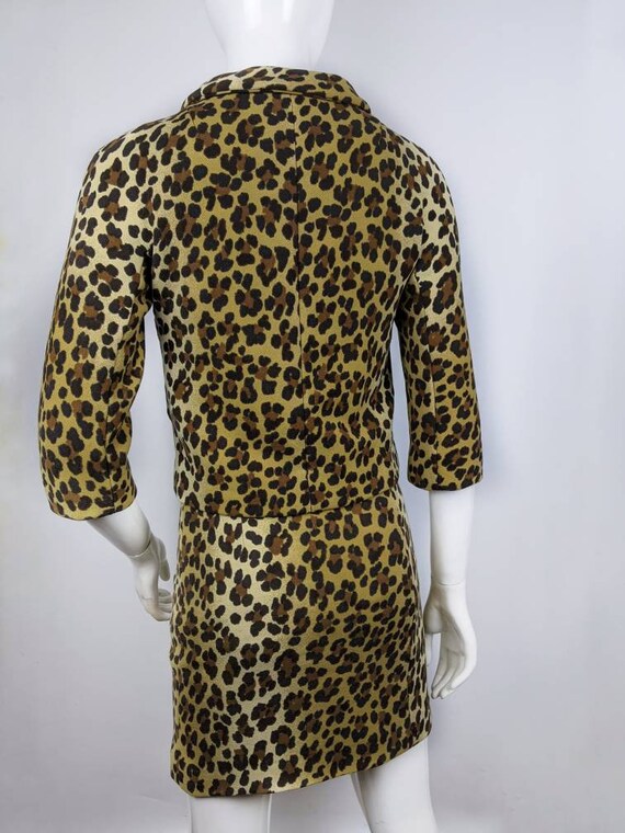 y2k vintage MOSCHINO leopard set. wool skirt and … - image 2