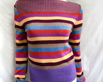 Y2k Vintage Dolce Gabbana Striped Sweater, D&G Knit Multicolor off