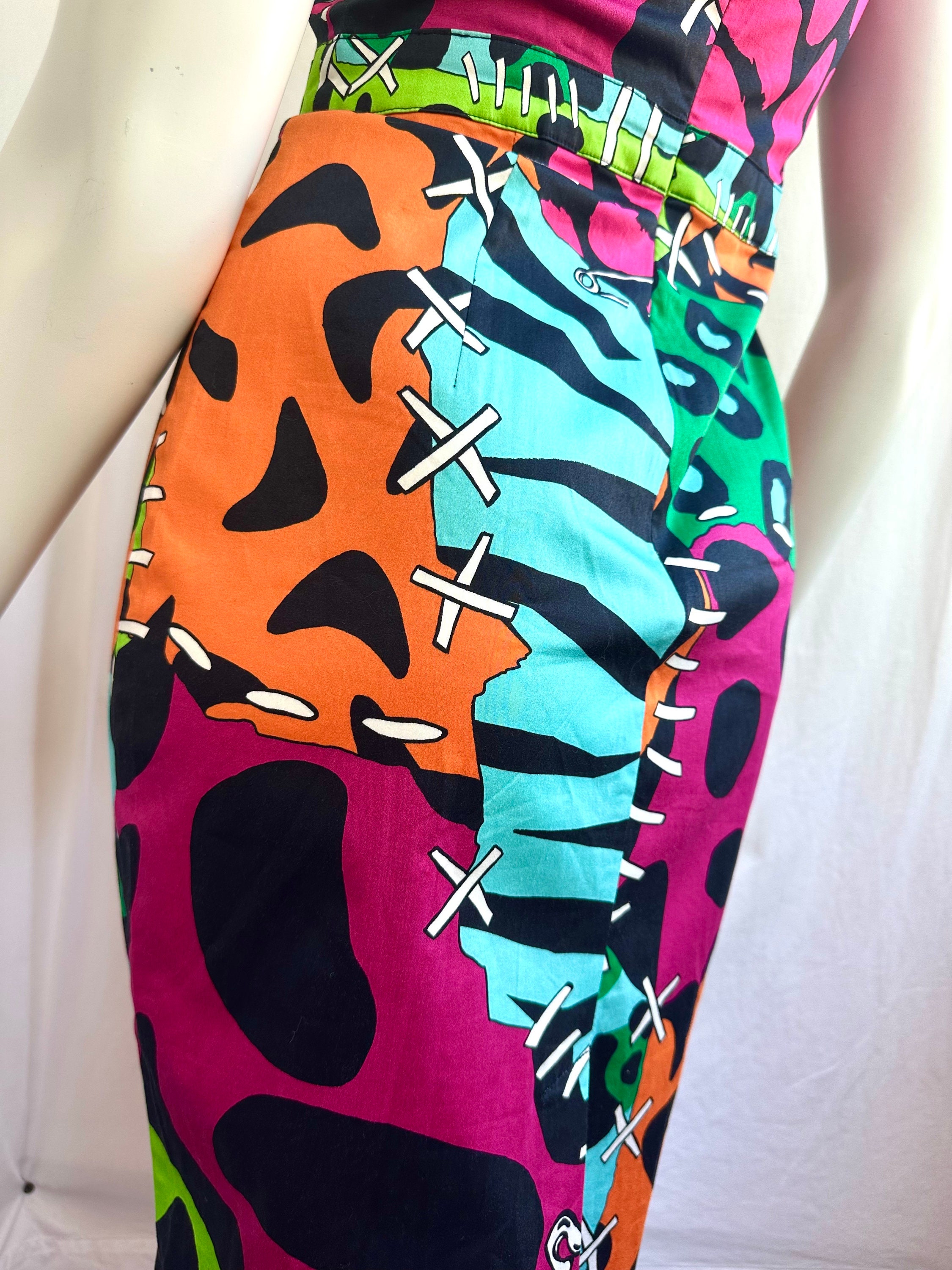 【送料&関税込】Moschino Dress With Animal Pattern MOSCHINO Cheap and Chic Runway silk slip dress with Animal