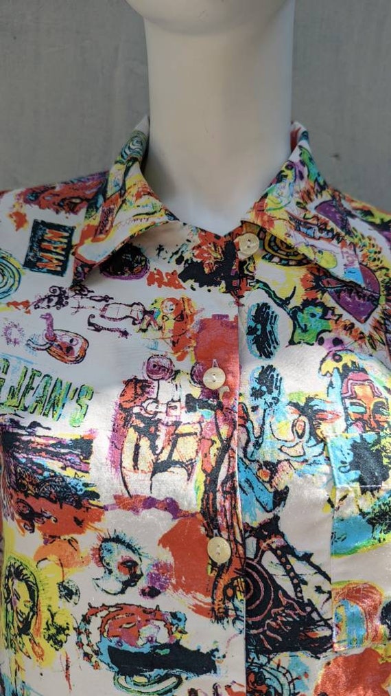 vintage 90s JP GAULTIER blouse. overprint Basquia… - image 5