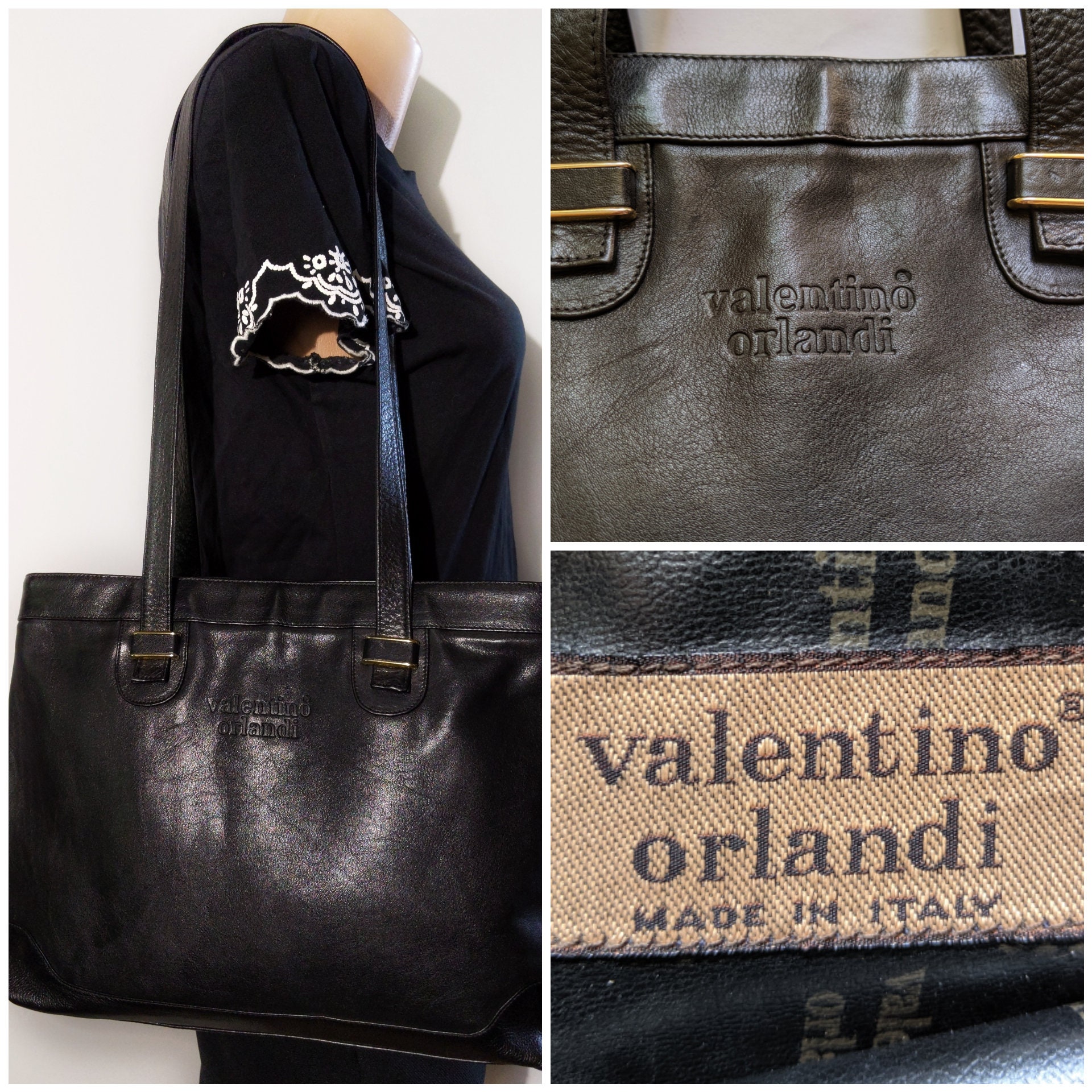 VALENTINO Vintage Calf Leather Bag Italian