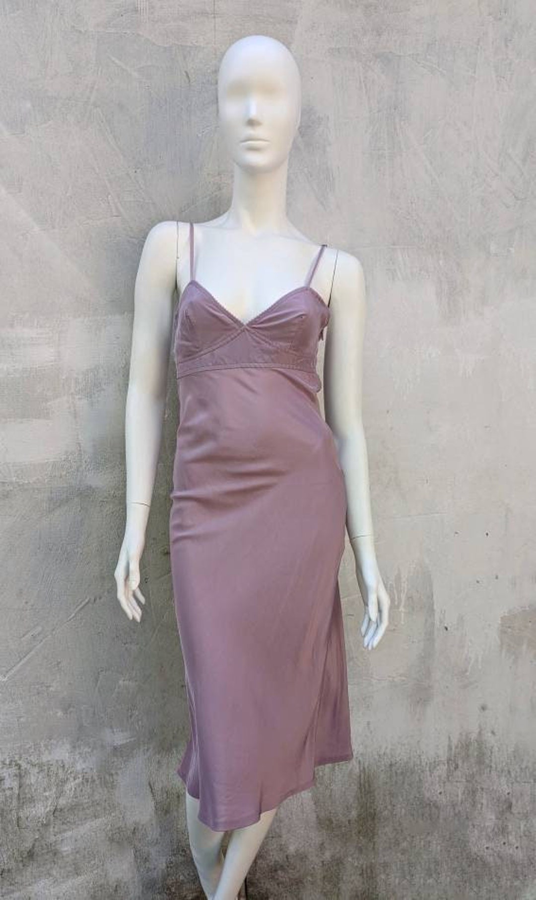 Vintage GUCCI Lilac Silk Slip Dress. Y2k Satin Maxi Dress - Etsy