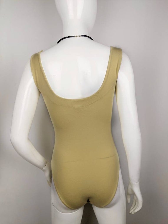 Vintage 90s LA PERLA Beige Bodysuit | Nude One Pi… - image 3