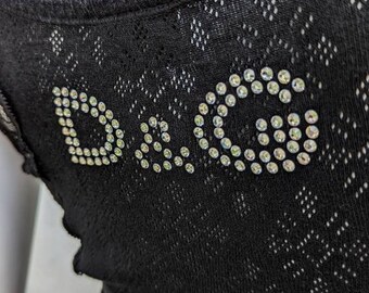 Dolce and Gabbana Black Lace Logo Band Trim Top S at 1stDibs  blacklace  band, dolce and gabbana black lace top, dolce gabbana black lace top