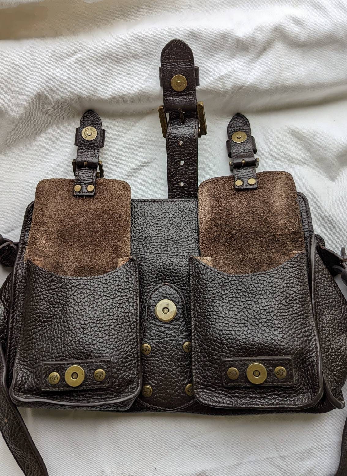 Y2k Vintage Mulberry Brown Mini Bag. Chocolate Leather