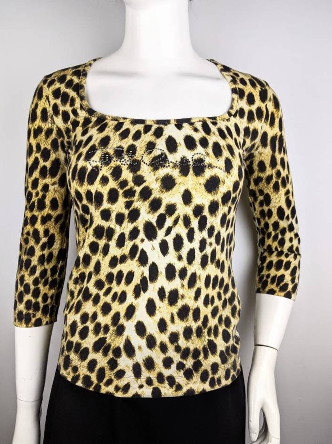 Just Cavalli logo print scoop neck body suit price in Doha Qatar