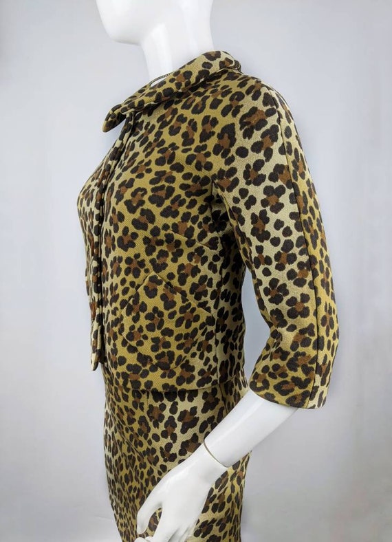 y2k vintage MOSCHINO leopard set. wool skirt and … - image 3