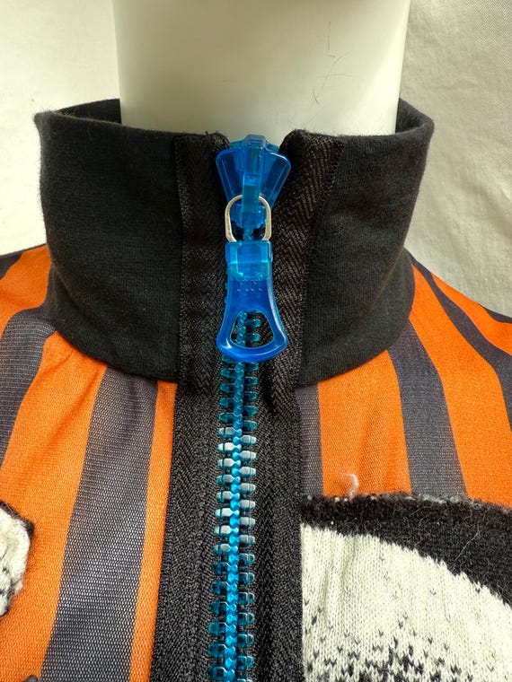 Y2k Vintage Patchwork Full Zip Top, Long Sleeve A… - image 7