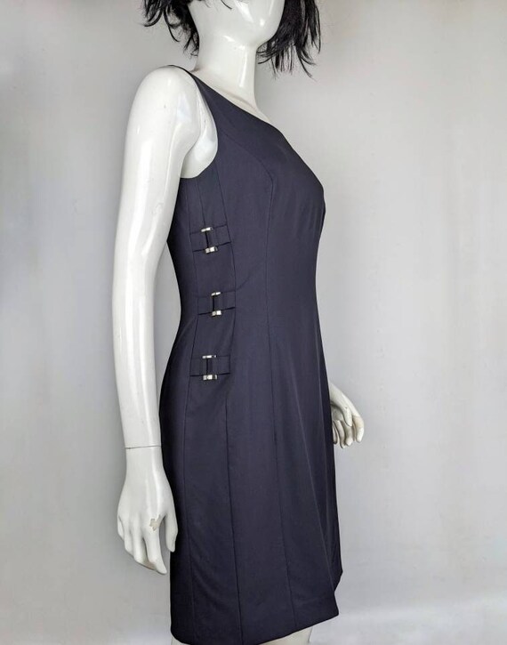 Vintage 90s ESCADA Wool Tank Dress. Formal Midi Navy Dress Etsy UK