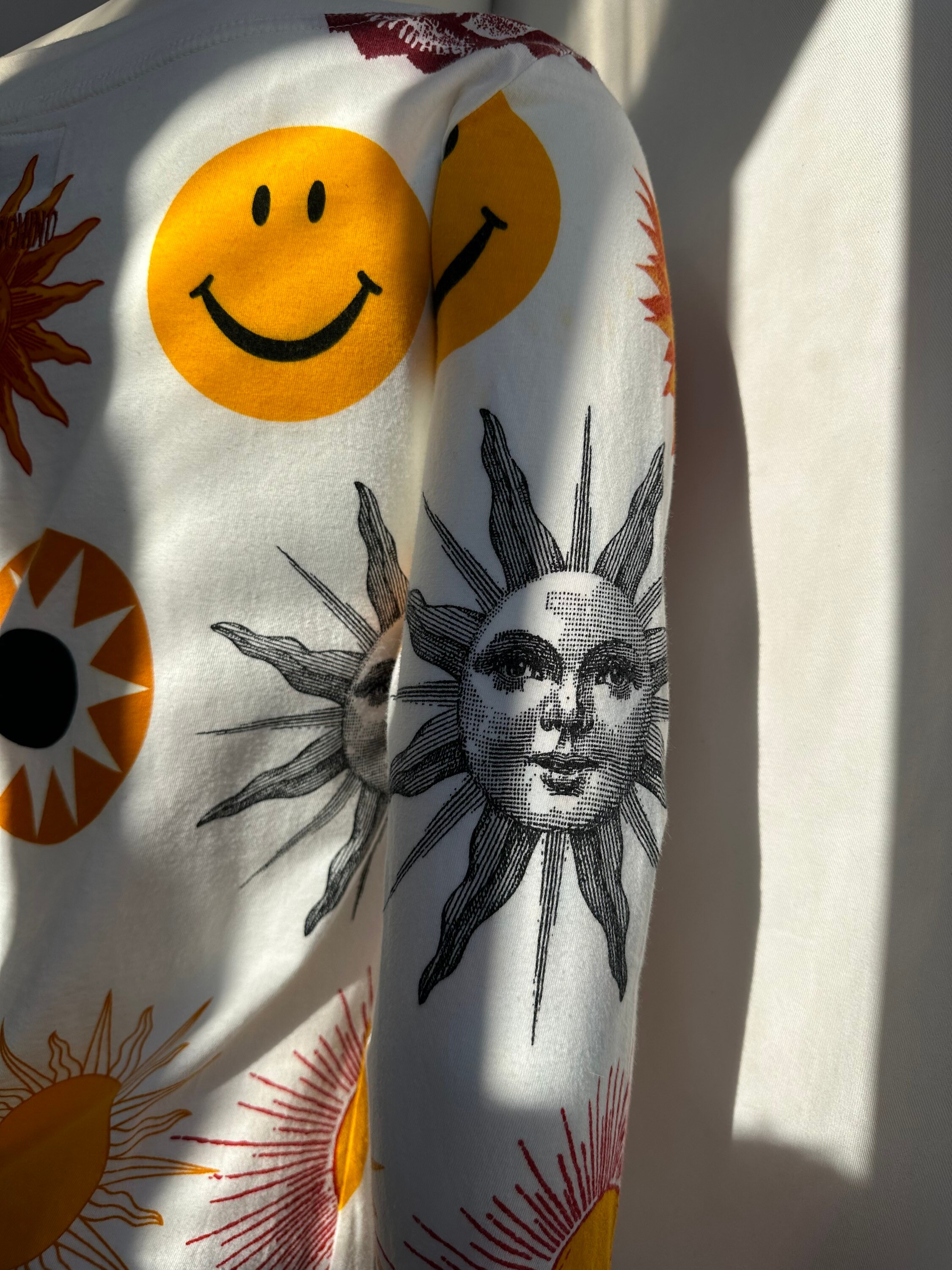 Vintage 90s Moschino Sun Print Top, Multicolor Long Sleeve Top - Etsy
