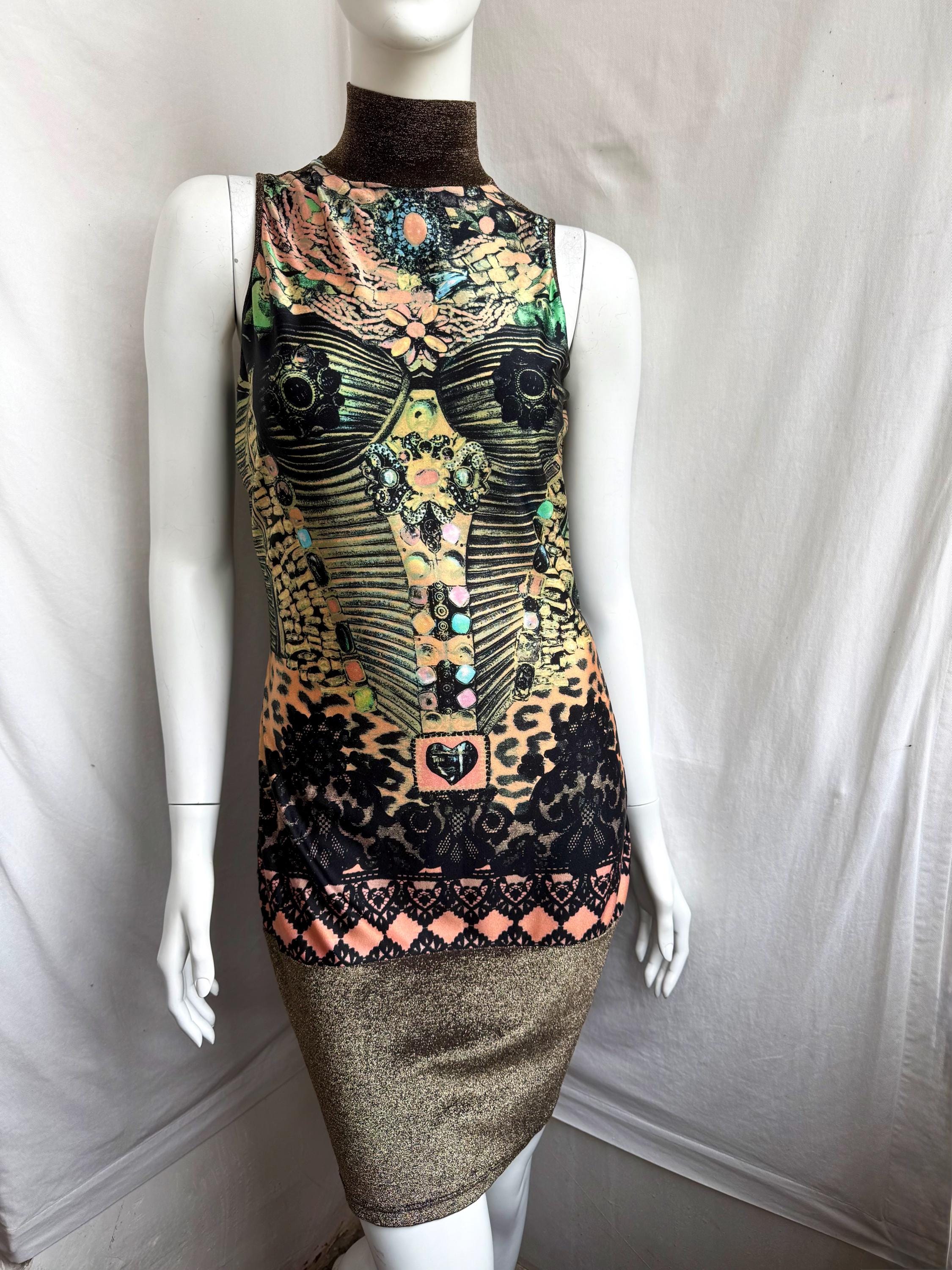 strapless open back dress CHRISTIAN LACROIX lace floral dress  ARCHIVE