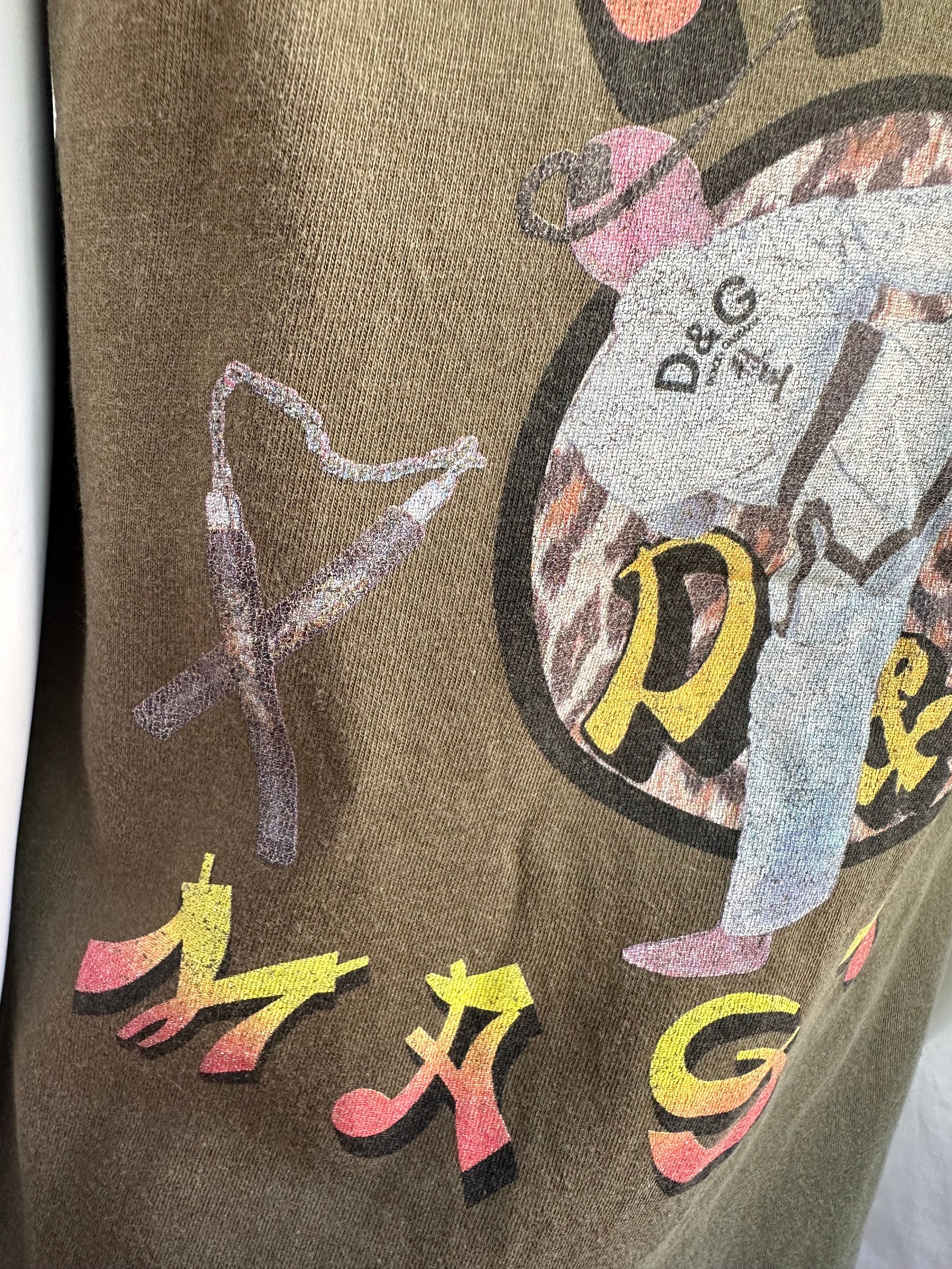 archive　DOLCE&GABBANA　デカロゴプリントタンクトップ　y2k Y2k Vintage DOLCE GABBANA Tank Top. Aerobic Groove Dragon