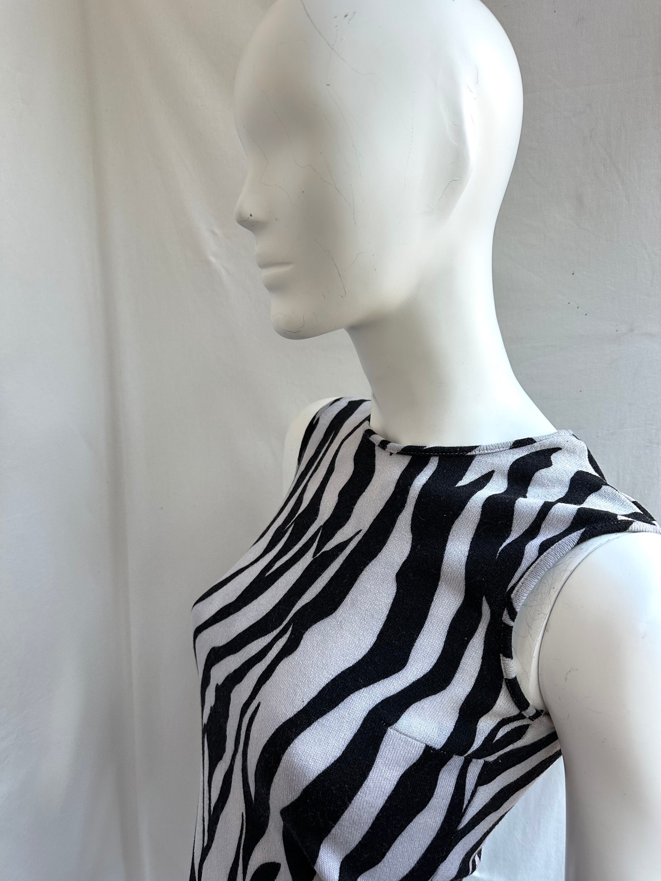 Y2k Vintage DOLCE GABBANA Zebra Print Wool Tank Top - Etsy