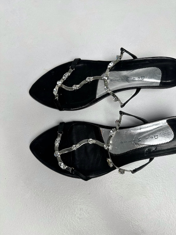 y2k vintage DEI MILLE sandals heels. metal and cry