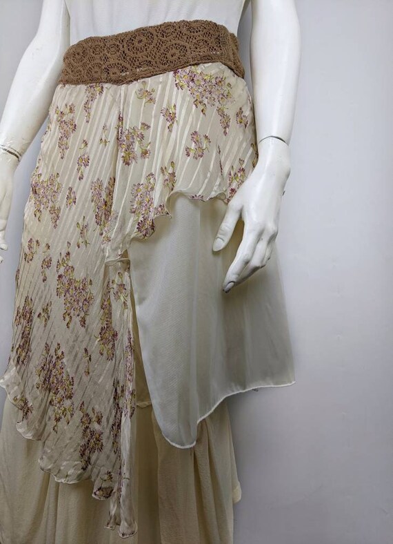 Vintage 90s GIANNI VERSACE Couture Dress | Beige … - image 5