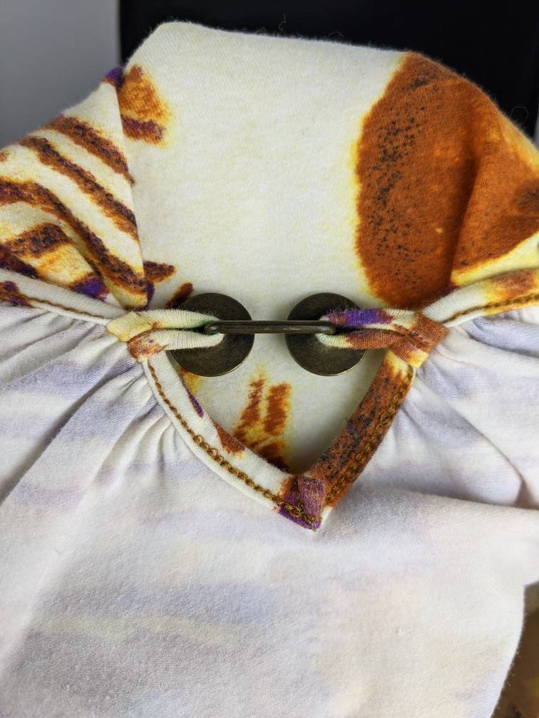Vintage 90s JUST CAVALLI Top Animal Print. Orange Zebra