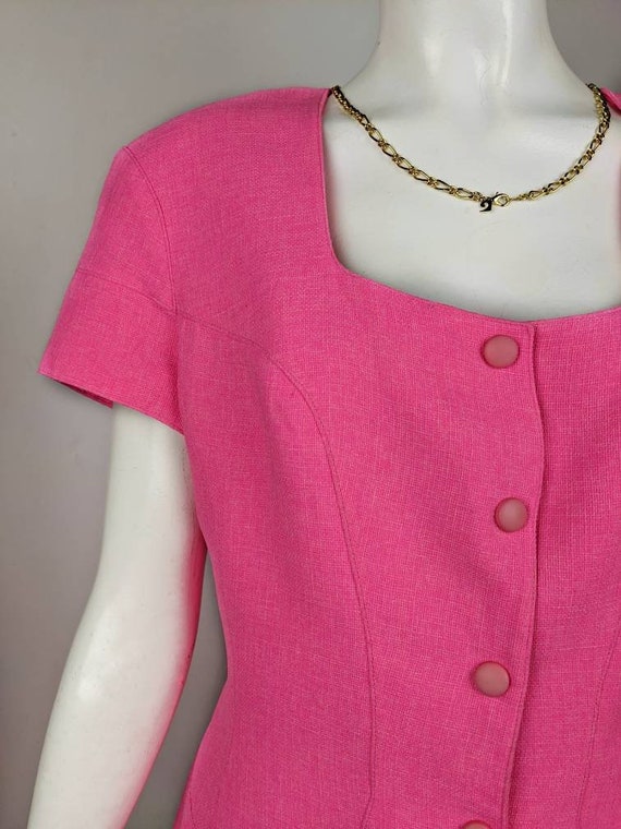 vintage 90s THIERRY MUGLER pink jacket. short sle… - image 4