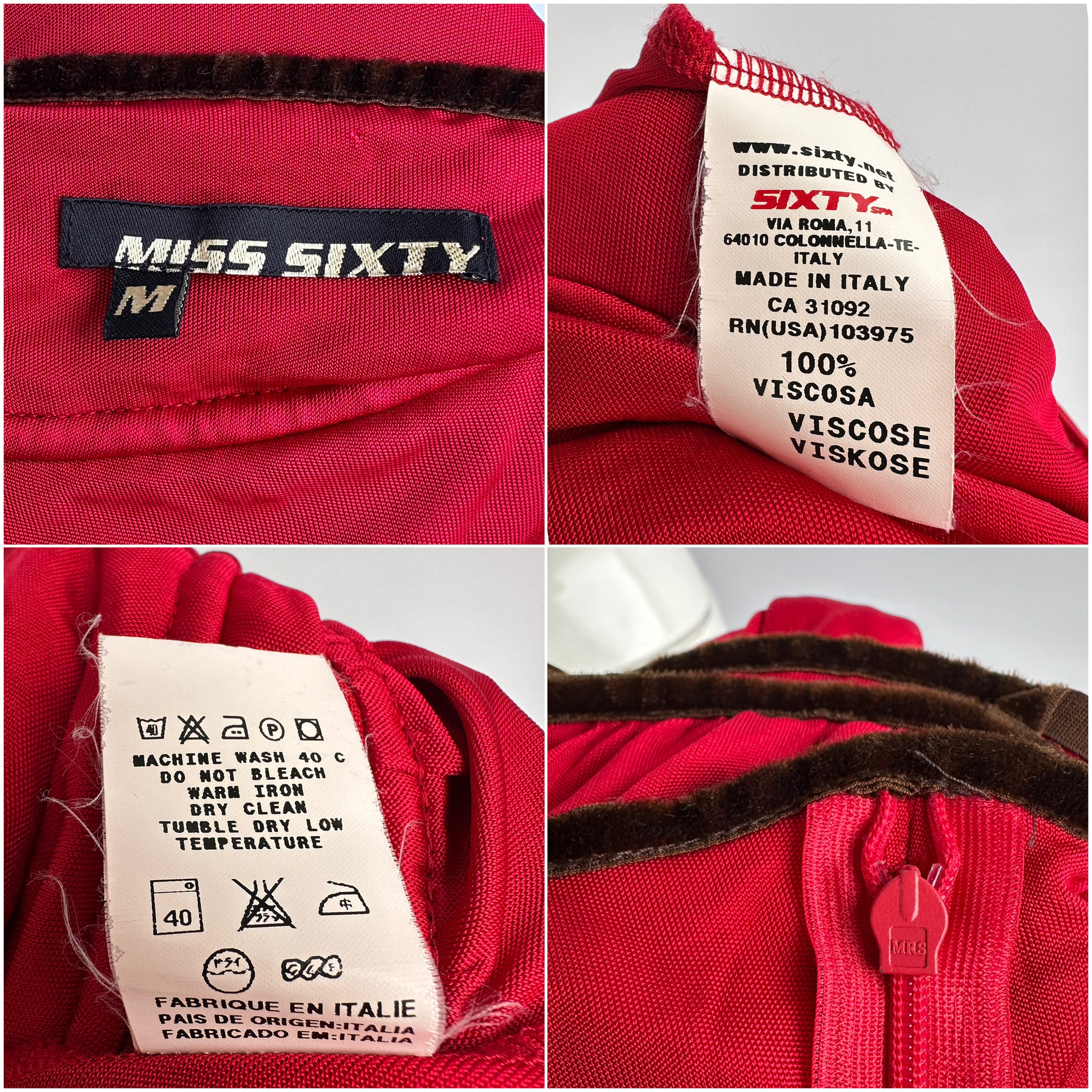 Y2k Vintage MISS SIXTY Red Top With Ties - Etsy
