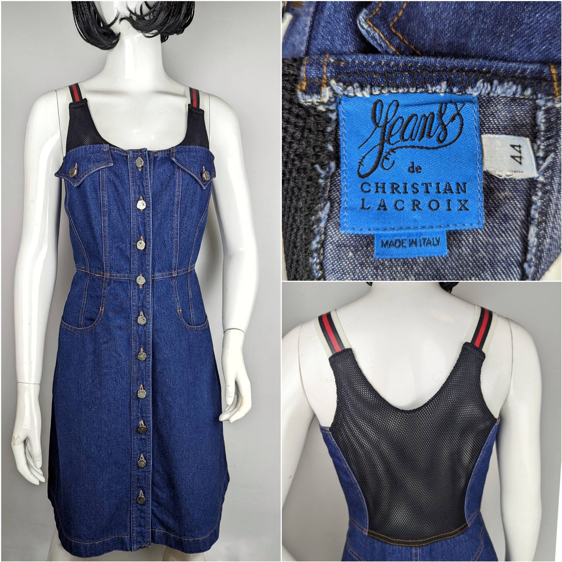 Vintage 90s Christian Lacroix Denim Tank Dress - Etsy