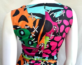 【関税&送料込】Moschino Dress With Animal Pattern vintage Moschino Silk Ruffle Dress - Giraffe Print | Garmentory