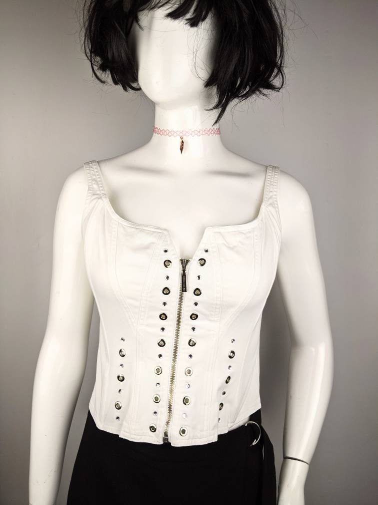 トップス LEINWANDE Washi Corset / White Lenox Knit Corset Tank - Pumice Stone – Carbon38