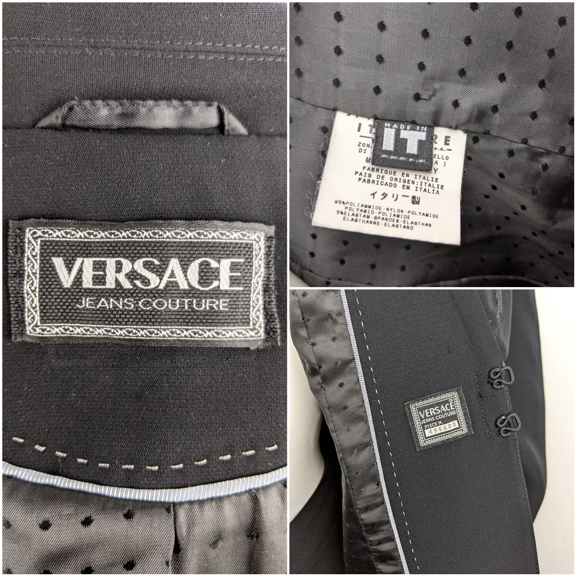 Vintage 90s VERSACE Classic Black Jacket. VERSACE Jeans - Etsy